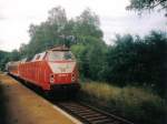 219 063-5 mit RB nach Weischlitz im Bahnhof Berga(Elster).