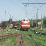 119 158-4 der Dampflokfreunde Berlin beim Rangieren im Rbf Wustermark.