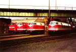 219 009, 229 174, 118 782, V180 141 beim Tag der offenen Tr im AW Chemnitz 03.11.01