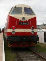 13.6.2010, 119 158-4 als Schlusslok in Berlin - Schnefeld mit Sonderzug zur ILA.