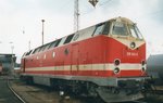 Bevor 219 143 zum Bh Rostock wechselte war Schwerin Heimat,wo ich die Lok im Juli 1998 fotografierte.