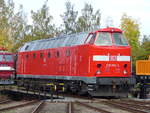 DB Museum 219 084-1 am 03.10.2019 beim Eisenbahnfest zum Ziebelmarkt im Eisenbahnmuseum Weimar.