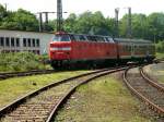 BR 219 und Steuerwagen - Pendelverkehr zwischen dem Bhf.