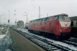 Am 05.Februar 1998 im Leipziger Hbf:219 024.