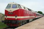 Das DDR U-Boot 119 158-4 steht abfahrbereit mit dem ILA Express von Berlin Schnefeld nach Berlin Lichtenberg am 12.06.2010