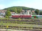 119 158-4 im Bahnhof Meiningen 03.09.2005
Hat einen Sonderzug aus Berlin zu den Dampfloktagen gezogen