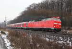 Zum vierten und letzten male fuhr am 22.12.2012 der Advent-Express von Gttingen nach Erfurt wieder mit 219 084-1.