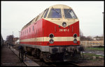 Bahnhof Salzwedel am 10.4.1994: DR 219187