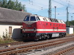 Die Berliner 119 158 kam,am 23.Juli 2016,mit einem Sonderzug von Berlin Schöneweide, nach Binz.Bis zur Rückfahrt wurde der Sonderzug in Bergen/Rügen abgestellt.Hier fotografierte ich