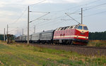 119 158 fungierte am 03.09.16 als Schublok des von 03 2155 gezogenen Sonderzugs von Berlin nach Meiningen. Fotografiert in Burgkemnitz.