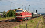 119 158 erreicht mit dem Berliner Sonderzug nach Sonneberg am 22.06.19 den Bahnhof Jena-Göschwitz.