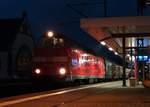 Am 08.12.13 fuhr der Wartburg-Express von Saalfeld/Saale nach Eisenach mit 219 084. Die 41 1144 hatte einen technischen defekt. Hier zu sehen am Abend bei der Rückfahrt in Eisenach.
