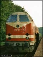 219 161 beim Umsetzen in Rauenstein im Mai 1995