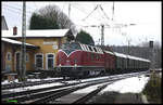 Die Weihnachtsmarkt Züge rollen wieder! Am 9.12.2017 kam V 200033 mit dem DPE 24486 nach Bremen um 10.26 Uhr über die Rollbahn durch den Bahnhof Natrup Hagen.