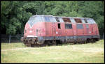 Ehemalige DB Schnellzug Lok 220058 am 25.06.1993 im Freigelände des Technik Museum in Sinsheim.