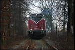 Aufnahmen aus dem Gleisbereich heraus kann man natürlich nur bei abgesperrten Sonderaktionen wie hier bei der am 24.2.2007 stattgefundenen Sonderfahrt mit der Hammer V 200033 und dem musealen Lübeck Büchener Doppelstockzug in Friesoythe machen. 