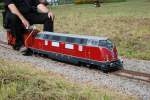 Ein wahnsinns Modell!  Die V 200 009 im Mastab 1:11 (Spurweite 5 Zoll)  Fotografiert am 6.09.09 in den Neckarauen in Plochingen.