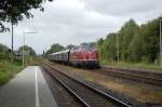V 200 033 fuhr am 13.09.09 mit ihrem Sonderzug von Hamm nach Holzminden in den Bahnhof Otbbergen ein.