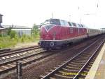 BR V 200 116 abgestellt mit dem Rheingold im Bahnhof Lbbenau.