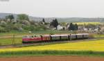 V200 033 mit ihrem Sonderzug (Bdingen-Stockheim) bei Bches 29.4.12