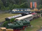 220 058 im Fahrzeugpark des Technikmuseums Speyer