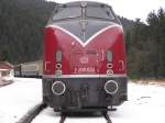 V200 033 mit einem Sonderzug von Vienenburg nach Oberhof in Oberhof am 03.02.2007