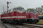 DR 118 770-7 & DB V 200 033 während einer Parallelfahrt Anfang Mai 2017 im Eisenbahnmuseum Bochum.