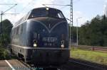 EGP 221 136-5 der Eisenbahngesellschaft Potsdam mbH (EGP) bei der Leerdurchfahrt am 29.09.2007 beim Haltepunkt Heilbronn - Slmertor