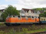 Bocholter Eisenbahngesellschaft 221 135-7 (221 135-7 D-BOEG) im Bf Meiningen; 04.09.2010