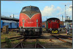 221 145-6 der EGP und OHE 0604 begegnen sich am 10.10.2026 auf dem Gel�nde des Bw Wittenberge.