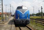 Am 27.07.2014 kam die 221 136-5 von der EGP aus Richtung Berlin nach Stendal und fuhr weiter nach Niedergörne .