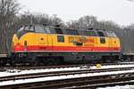 D 20 Coevorden 221 147-2 der Bentheimer Eisenbahn AG (NVR: 9280 1 221 147-2D-BE) am 09.02.2017 in Bad Bentheim  auf Arbeit wartend ...