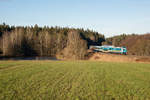 223 072 mit dem ALX 84115 von Hof Hbf nach München bei Oberteich, 03.12.2016