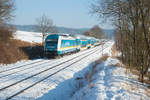 223 064 mit dem ALX 84106 von München Hbf nach Hof Hbf bei Naabdemenreuth, 29.01.2017