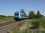 Die 223 063 mit einem ALX nach München am 06.05.2018 unterwegs bei Chotiměř.