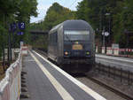 Siemens PCW7 ER20-2007 kommz als Lokzug aus Aachen-Hbf nach Wegberg und fährt durch Aachen-Eilendorf in Richtung Stolberg-Hbf(Rheinland)Eschweiler-Hbf,Langerwehe,Düren,Merzenich,Buir,Horrem,Kerpen-Köln-Ehrenfeld.
Aufgenommen vom Bahnsteig 2 in Aachen-Eilendorf. 
Bei Sommerwetter am 23.7.2018.