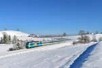 223 069 mit einem ALX am 13.02.2018 bei Heimhofen. 