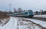 Länderbahn Alex auf dem Weg von Hof nach München mit der 223 062, Aufgenommen in Dölau am 01.02.2019