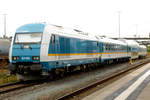 19. Juli 2011, Die Diesellok 223 062 wartet in Hof darauf, als ALX 84121 17:40 Uhr nach München fahren zu können.