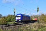 223 003-5 von Beacon kam am 12.11.2020 mit einem Containerzug aus Hamm in Richtung Unna gefahren.