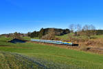 223 013 mit einem ALX am 18.11.2020 bei Görwangs.