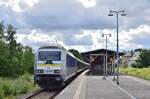 Nachschuss auf 223 055 beider Durchfahrt in Leipzig Liebertwolkwitz.