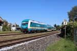 Alex 223 071 fährt mit ihrem RE2 von Hof Hbf nach München Hbf durch den Bahnhof Nabburg. (15.09.2023)