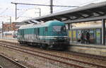 Enercon 223 141 (92 80 1223 141-3 D-EGOO) als Tfzf Richtung Erfurt Gbf, am 03.04.2026 in Erfurt Hbf.