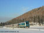 223 063 und ER 20 003 (schiebend) am Alex Richtung Oberstdorf bei Altstdten (Allgu). 17.11.2007