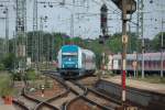 Einfdeln - Ausfdeln - Einfdeln... 223 071 der Arriva mit klarem Schienenweg vor  Augen .. 
Bahnsteig 2, Mnchen-Pasing, 2. Juli 2008