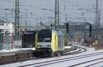 ER 20-006 am 25.02.09 bei der Durchfahrt Mnchen Ost mit gefhlten Mach4 - daher auch nur ein Nachschu