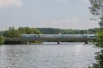 Unbekannter Herkules mit einem Alex nach Hof am 25.05.2010 auf der Naabbrcke in Schwandorf.