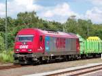OHE 270081 mit einen Holzzug erreicht Munster (11.06.10)