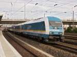 223 062 der Arriva Lnderbahn auf der Fahrt von Mnchen nach Oberstdorf und Lindau an der S-Bahn-Station Hirschgarten